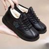 Thick-fabric Insulated Low-top Slip-on Non-slip Rubber Sole Waterproof Shoes