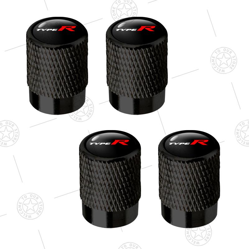 4pcs Mugen Power Typer Logo Car Wheel Tire Valve Caps Air Stem Aluminum Accessories For Honda Civic Fit Jazz Accord Inspire City
