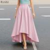 Faldas de Verano Casuales Asimétricas de Bajo Sueltas para Mujer