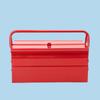 Folding Tool Box Sturdy Metal Container with Trays for Mechanics