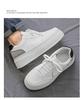 Summer Men's Breathable White Trendy Height-Enhancing Sneakers: Versatile, Thick-Soled Casual Skate Shoes