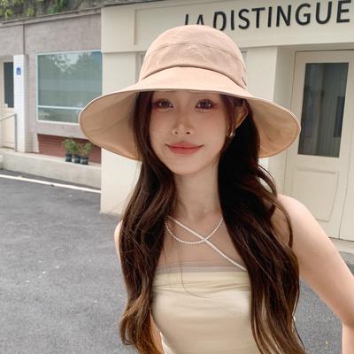 Summer Hat Women's Versatile Empty Top Hat Holiday Wind Show Small Face Big Edge Sun Protection Sun Hat Thin