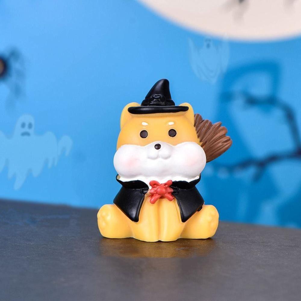 Resin Craft Halloween Figurine DIY Pumpkin Statue Halloween Small Ornament  Dollhouse Decor