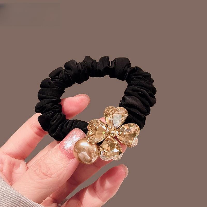 Coreean Retro Ochi de Pisică Stras Floare Elastic de Păr Bandă Elastică