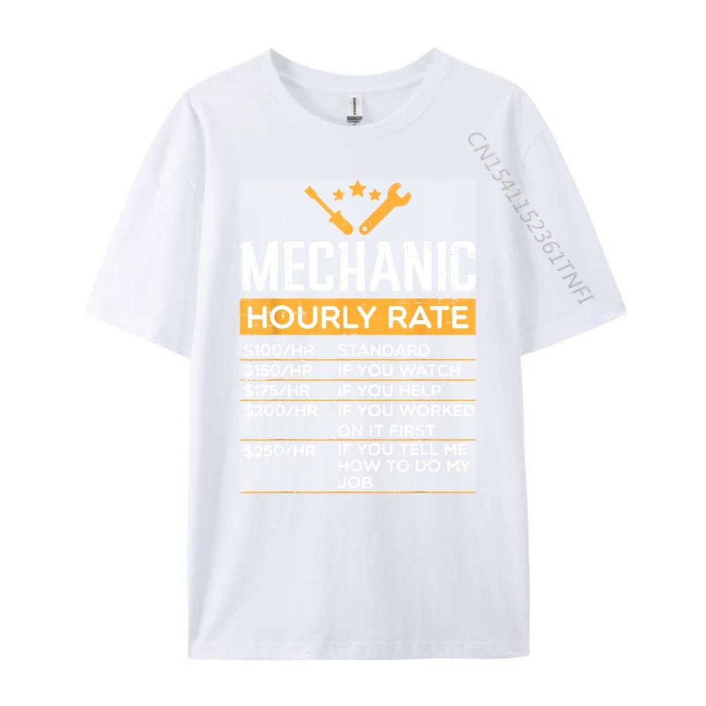 Mechanic Hourly Rate Funny Labor Rates Men Women Kids Boys Luxury Designer Mens T Shirt Street