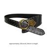 Metal Carved Buckle Belt Aesthetic Corset Waistband with Rivet Daily and Formal Wide Belt Waist Cincher for Pants Jeans