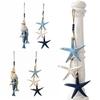 Coastal Beach Starfish Fish Wall Decor Hanging Ornament with Built-in Warm Light Home Art Piece