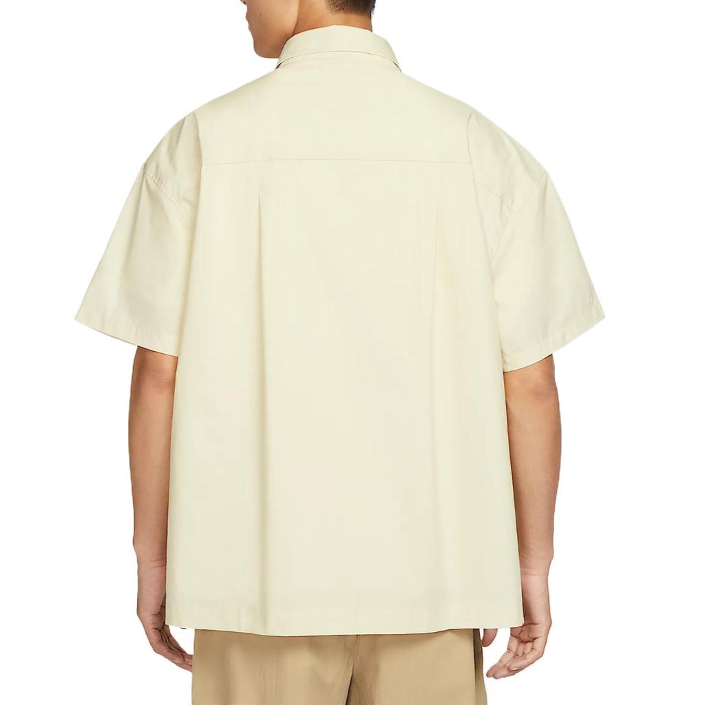 Nike Club SS25 Comfortable Skin-Friendly Fashion Versatile Short Sleeve Shirt Men Shirts Light-Khaki White HJ2027234