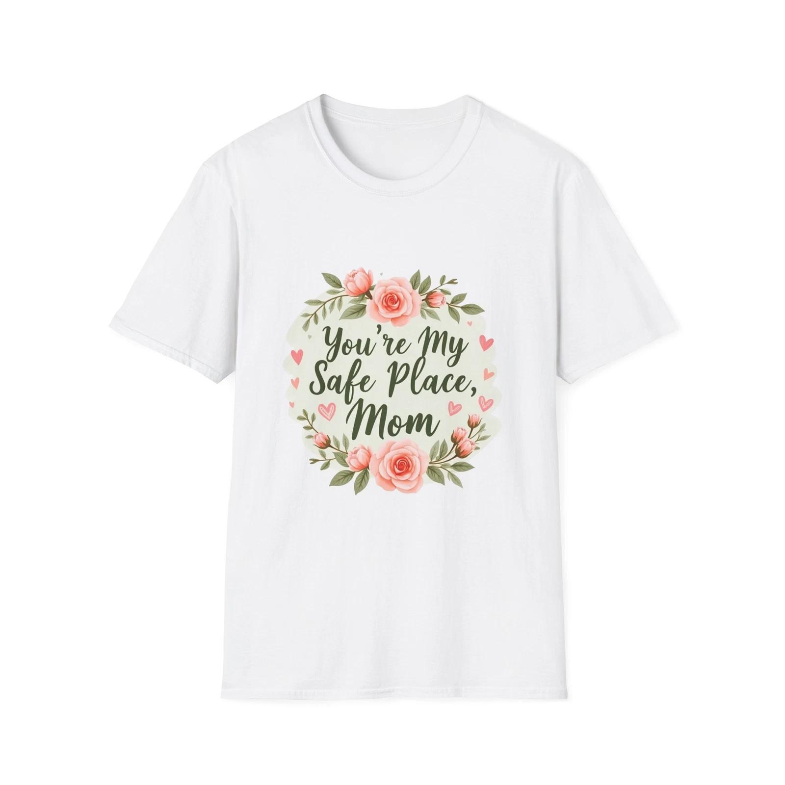 Ты мое безопасное место, Мама Футболка, Подарок Маме, Футболка ко Дню Матери, Цветочная 3XL