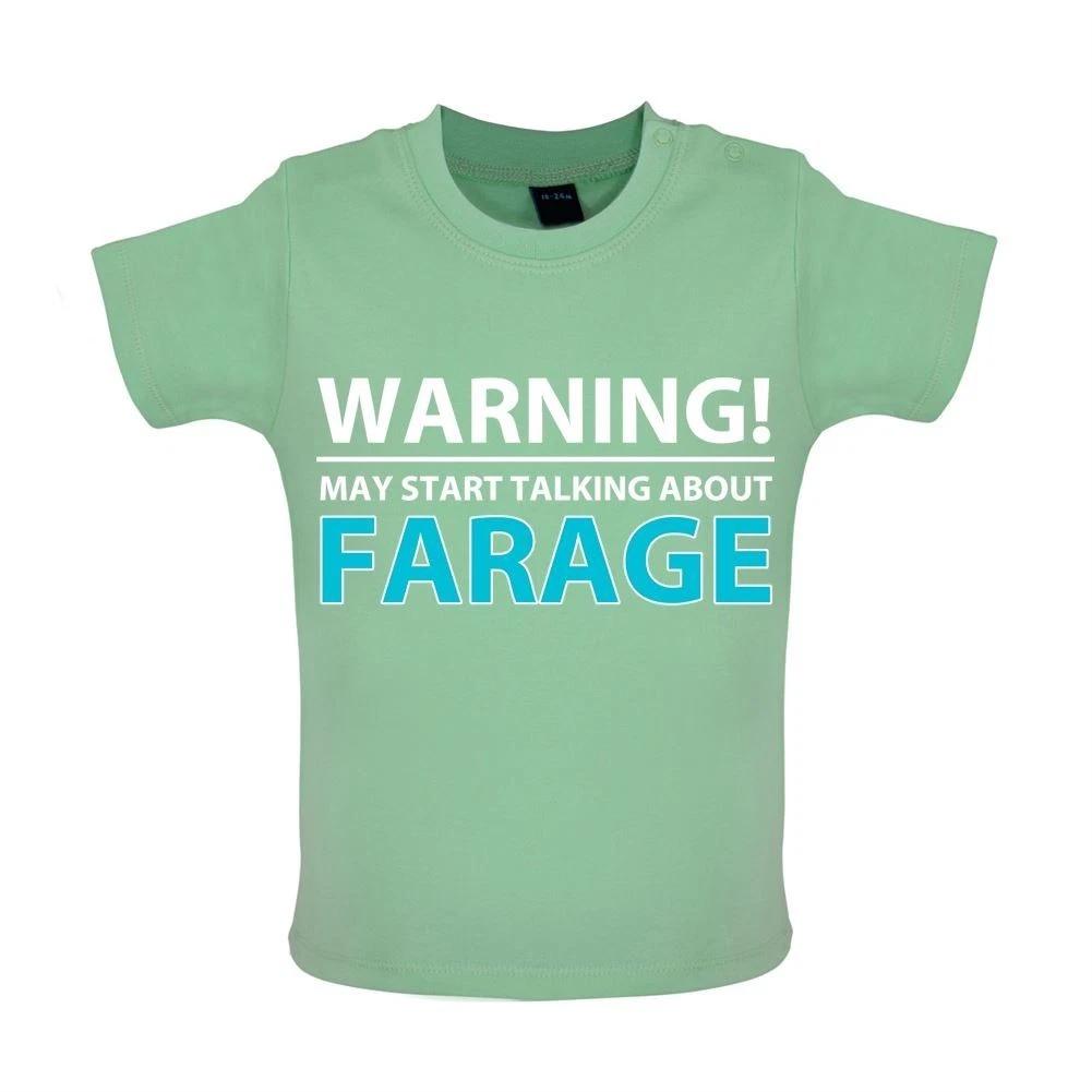 Warning May Talk Farage - Kids Baby Kids Boys Girls Unisex T-Shirt / Bodysuit - Nigel Reform Election 100