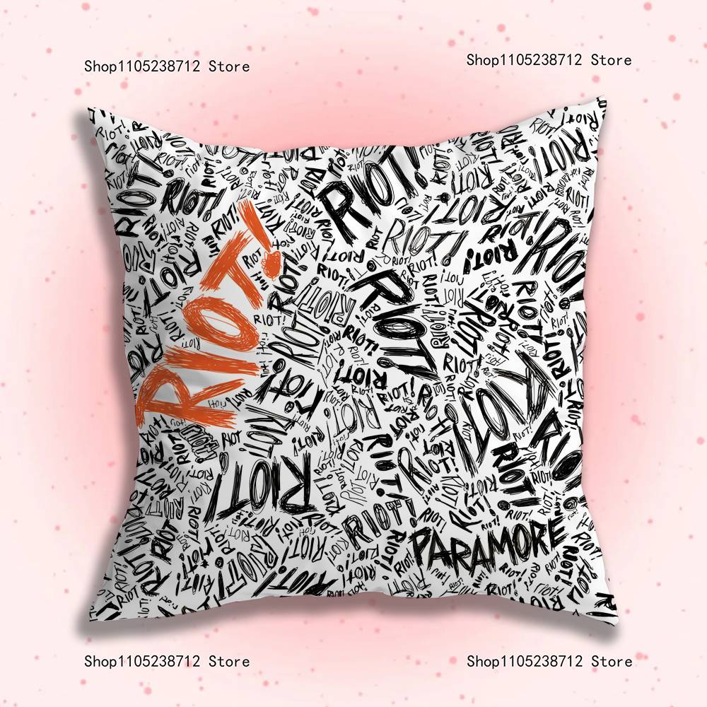 Band P-Paramore Pillow Case Plush Fabric Soft Pillowcase Double Sided Print Sofa Cushion Cover Throw