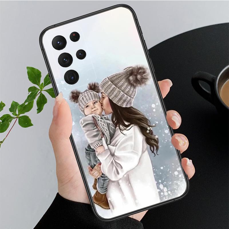 Mother Mom Daughter Son Phone Case for Samsung Galaxy A35 A55 A54 A15 A25 A05s A05 A22 A24 A52 A33 A34 M34 M14 M54 M23
