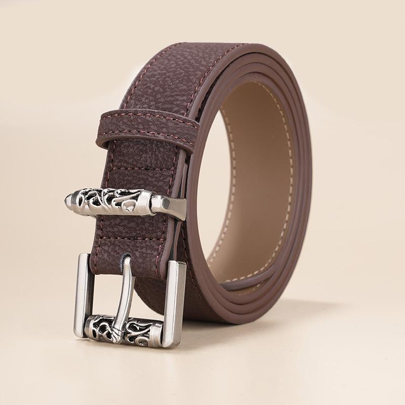 Women's Belt New Fashionable Casual Simple Belt Versatile High-end Personalized Pin Buckle with Jeans Belt