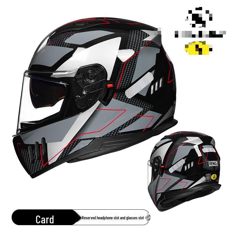 Milin Full Face Motorcycle Helmet with Double Visor