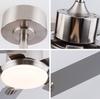 52-Zoll Deckenventilator mit Licht und Fernbedienung, für Schlafzimmer, 5 Flügel, Dimmbares LED-Licht, Umkehrbarer 6-stufiger Motor, Speicherfunktion, Leiser DC