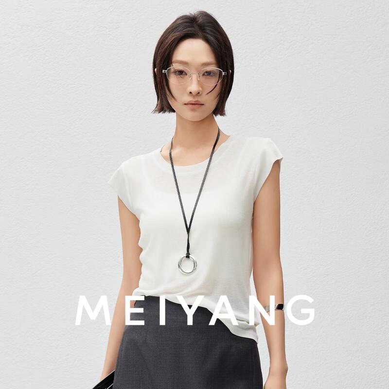 

MEIYANG French Chic Silk Blend Short Sleeve T-Shirt 2XL