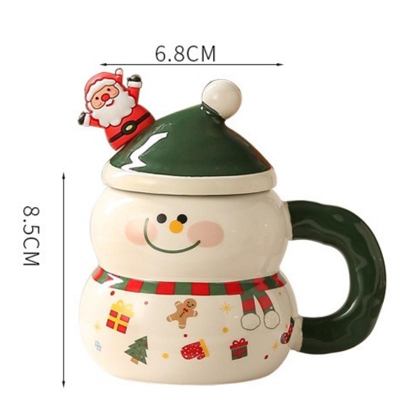 Creative Christmas Ceramic Cup Cartoon Snowman Mugs Gift Box for Christmas Household Coffee Mug Milk Cup