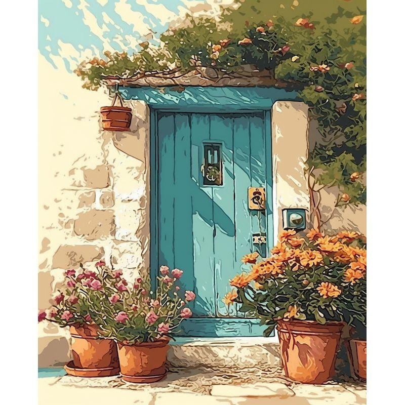 

GATYZTORY Painting By Numbers Door Scenery Drawing On Canvas HandPainted For Adults Picture By Number Tree Home Decor DIY Gift 30x20cm no frame