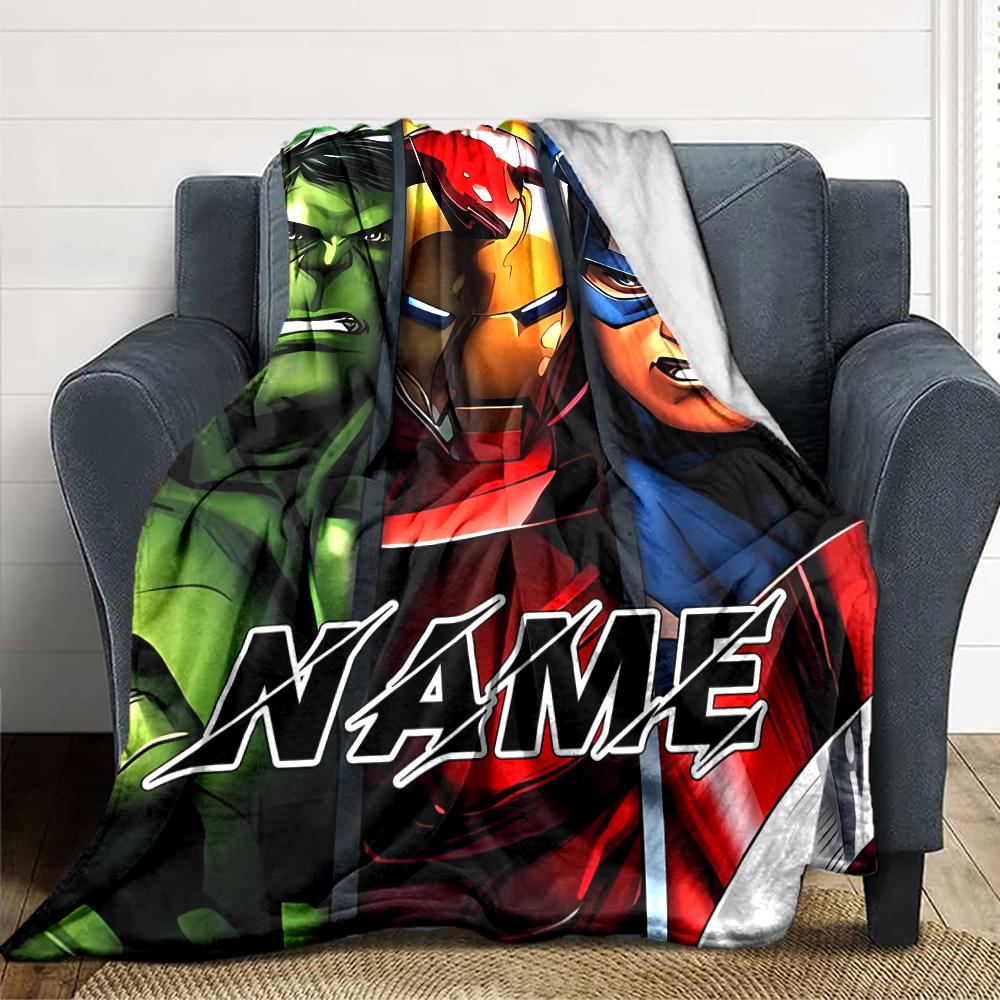 Custom Name "Spider-Man: City Hero" Blanket for Couch & Bed, Plush Cozy Fuzzy Blanket Super Soft & Warm Blankets for Fall and Winter. 0908170