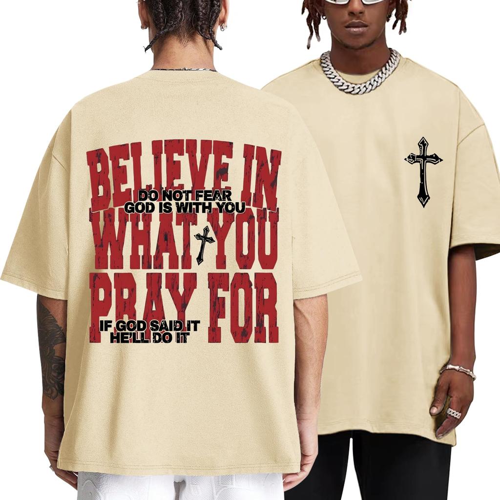 BINTEHGS Men's Christian Faith T-Shirts Inspirational Bible Verse Shirt Cross Oversized Tshirts for Men Jesus Graphic Tees