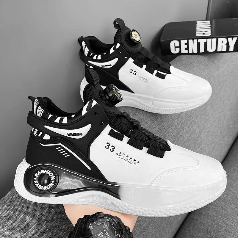 Scarpe da Ginnastica da Uomo LATV con Fibbia Rotante Comode Antiscivolo Allacciate Scarpe Resistenti per Attività all'Aperto da Uomo