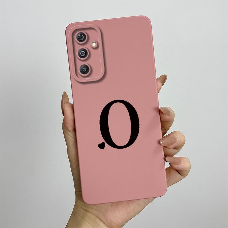For Samsung Galaxy M34 5G Case SM-M346B Love Heart Letters Back Cover Liquid Silicone Phone Case For SamsungM34 M 34 5G Shell