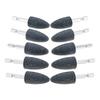 10Pcs 20mm Aluminum Oxide Mounted Grinding Stones Rotary Grinding Bits 1/4" Hex Shank for Electric Rotary Tools Drill Grinder