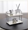 Iron Desktop Organizer: Mug, Cup, & Cosmetics Holder, Bathroom & Office Shelf
