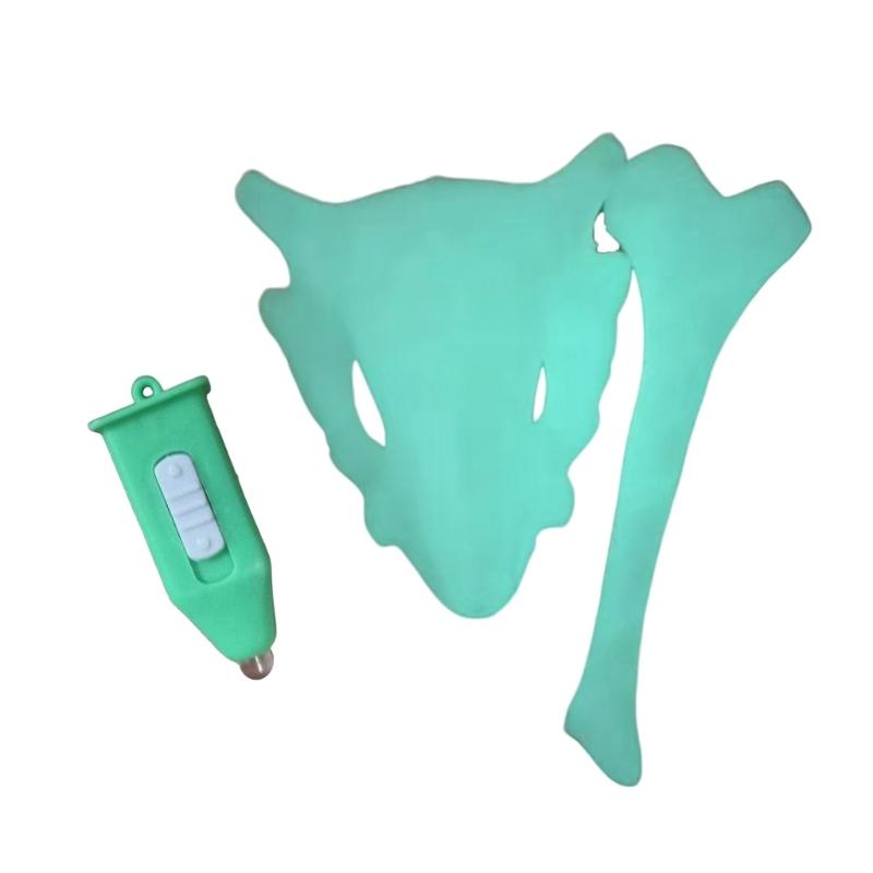 

Cubone Hat Hair Pin with Supplement Lamp Game Character Theme Hairpin NonSlip Hair Stick Hair Clip for Cosplay Parties