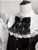 European Size Lolita Flare Sleeve Waist-Cinching Dress Set for Women