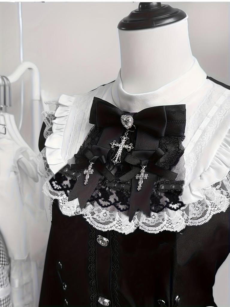 European Size Lolita Flare Sleeve Waist-Cinching Dress Set for Women