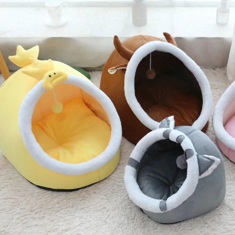 

Складной коврик для питомника для собак, коврик для маленьких средних собак, кошек, зимняя теплая кошачья кровать, гнездо для домашних животных, корзина для домашних животных, диван-пещера для щенков