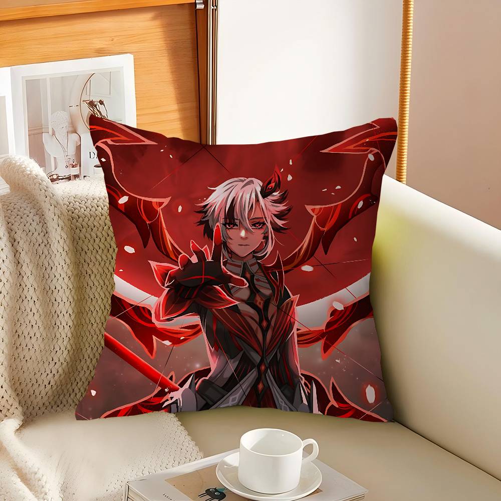 GenshinS Impact Arlecchino Pillowcase Toon Gift Cushion Cover Bedroom Home Sofa Chair Seat Decor Pillow Case