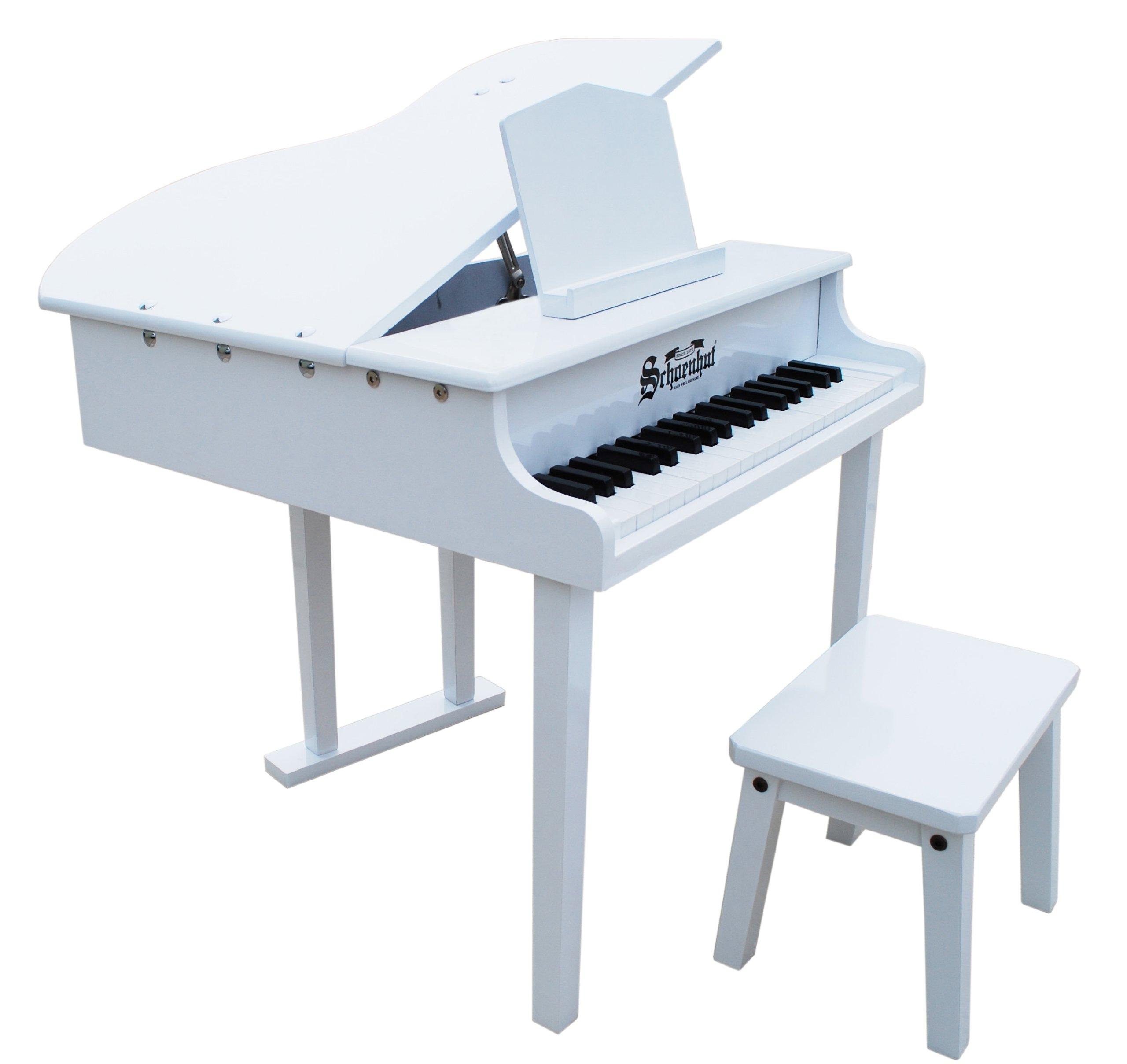 

White Piano and Bench379W Schoenhut37-Key Concert Grand