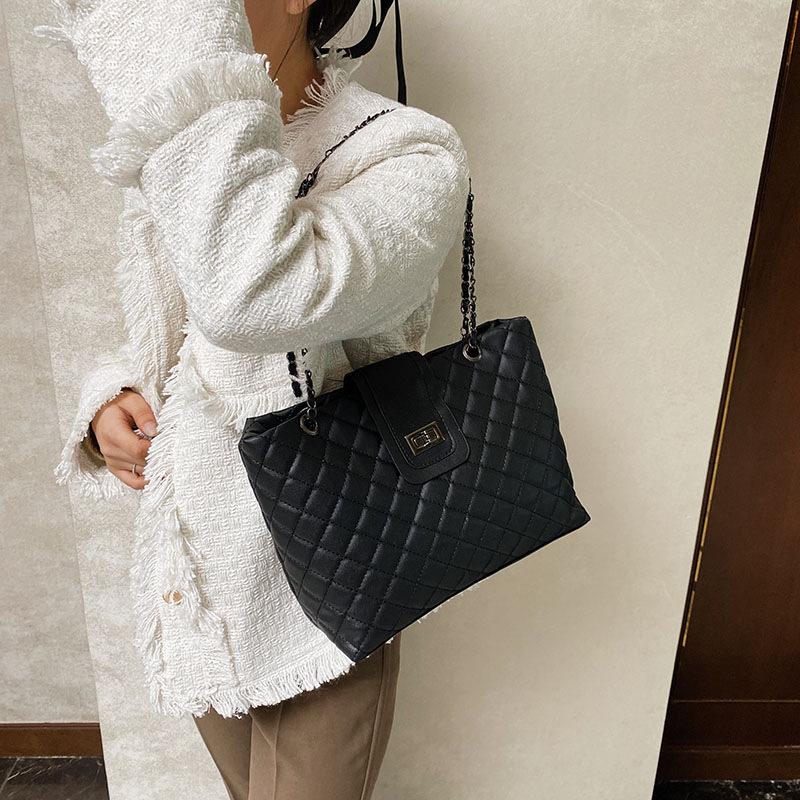 Late Autumn New Bag Large Capacity Women's Chain Bag Oblique Span Portable Tote Large Bag Light Luxury