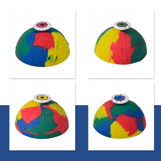 Stress Relief Bounce Bowl Toy Rubber Bouncing Bowl Fidget Toy Anti-anxiety Colorful Jumping Bowl Toy Party Favors