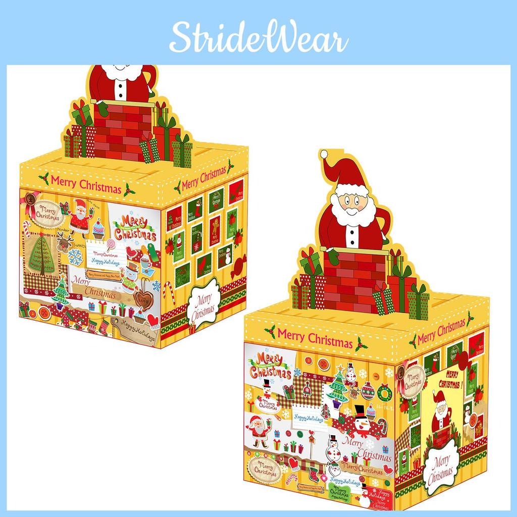 Holiday Santa Gift Box With Coin Slot For Christmas Party Decor And Gift Presentation