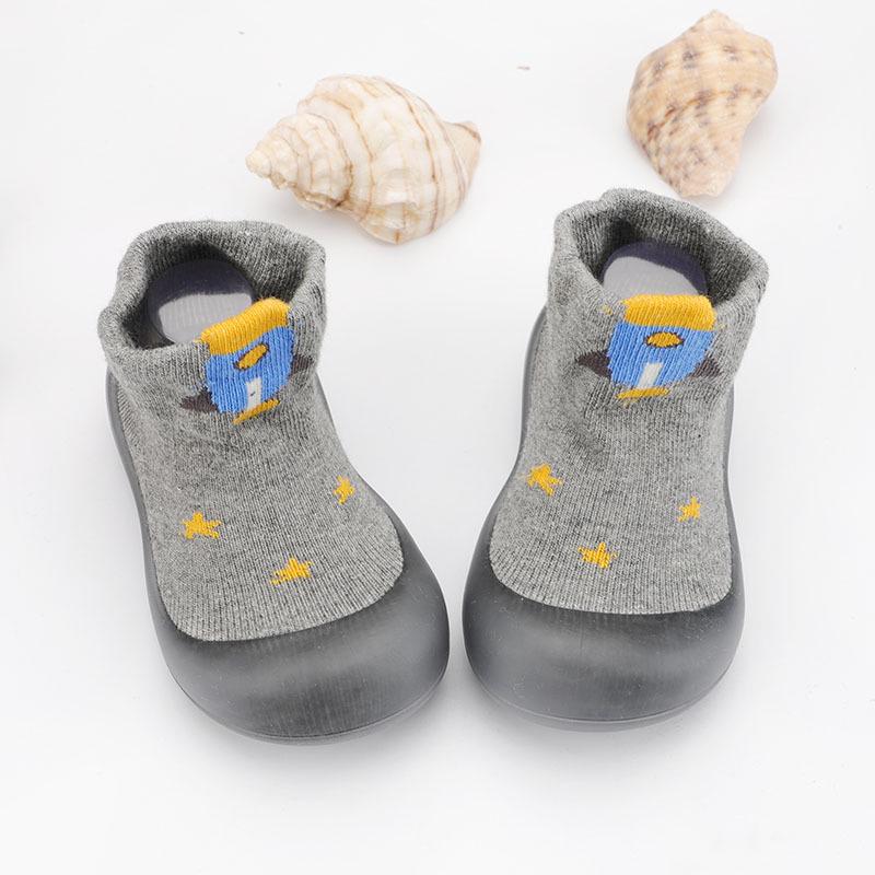 2023 Autumn Baby Walker Shoes: Soft Sole Breathable Floor Socks, Anti-Fall Heel, Trendy Cartoon Design
