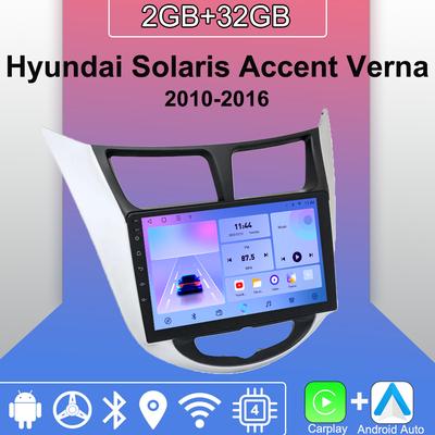Android Carplay Car Radio For Hyundai Solaris Accent Verna 2010-2016 Multimedia Player Head Unit Stereo GPS Navigation BT WIFI 2+32GB