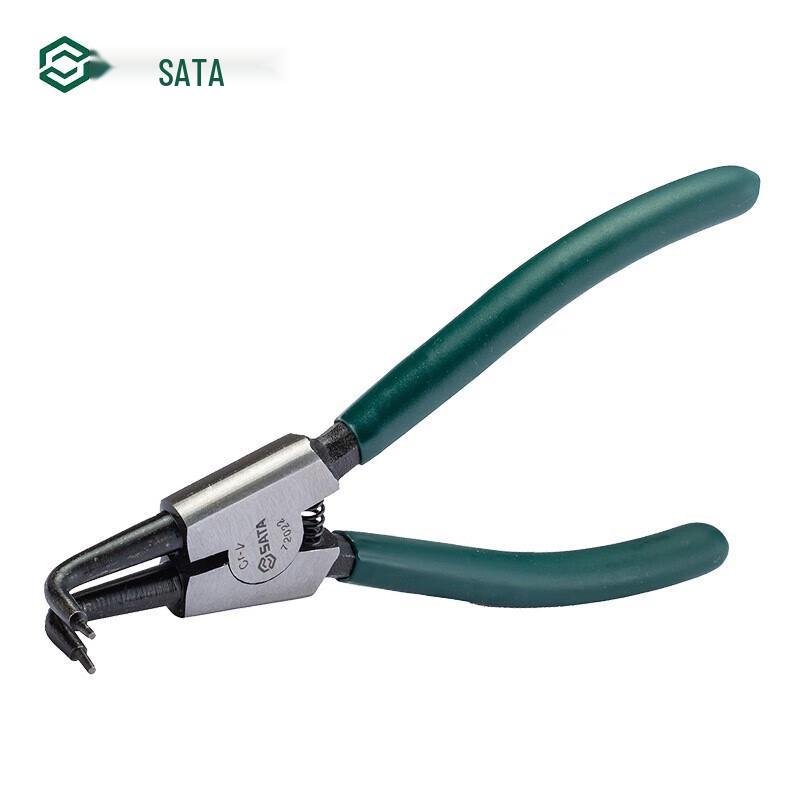 SATA 72023 German Style Bent Nose External Circlip Pliers 9 inch