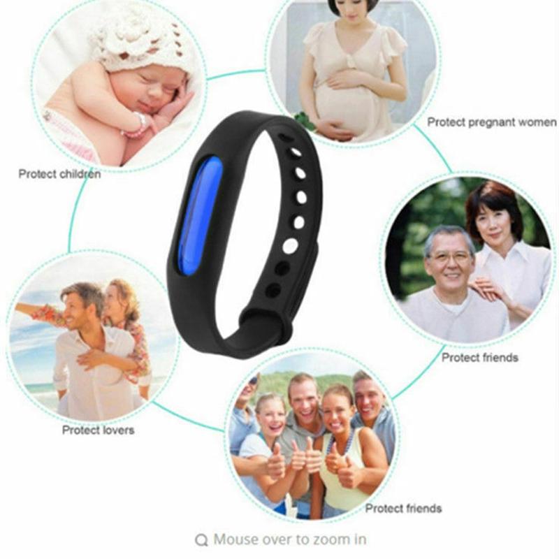 5Pcs Anti Mosquito Insect & Bug Repellent Bracelet Bands Silicone Wristband