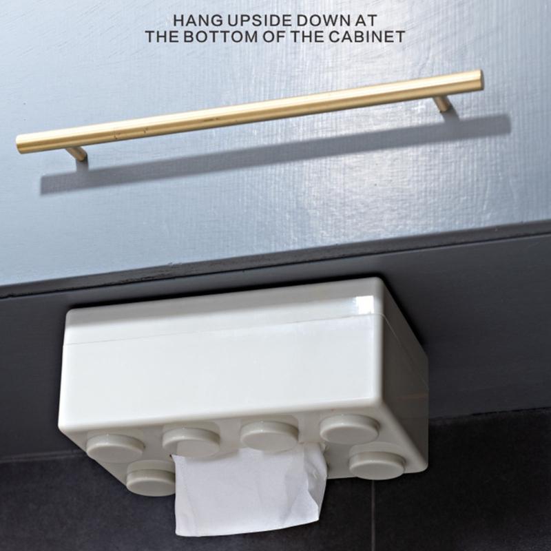 Innovative Brick Design Tissue Holder Multipurpose Desktop Paper Towel Organizer Napkin Dispenser Kitchen Decoration
