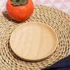Dishes Kitchen Supplies Tableware Hand-made Round Dessert Plate Wood Plate Snack Plate Tea Tray