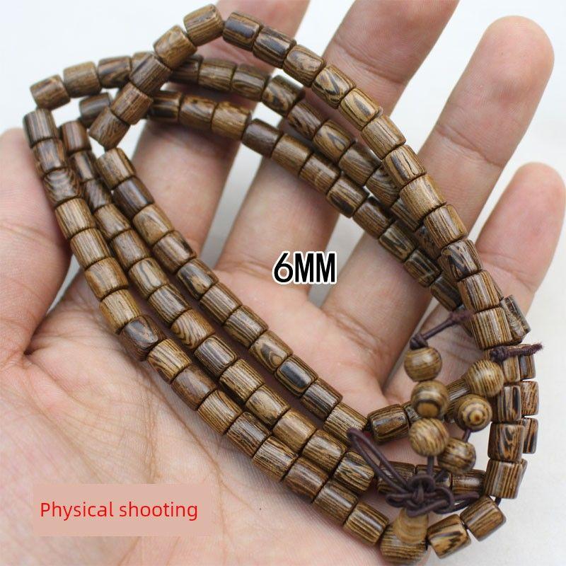 

Африканский браслет из бусин Будды для пары, узел храма, дверная рама Barrel beads 6*6mm about 108