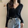 Kurzer Pullover Slim Cardigan Mantel Damen Strickoberteil Langarm Überwurf Bluse Großhandel