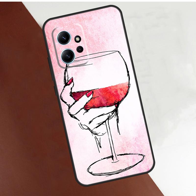 

Red Wine Glass Art Case For Xiaomi Redmi Note 14 10 11 12 13 15 Pro Plus Cover For Redmi 15 14C 10C 12C 13C 15C Redmi Note 15 Pro 5G