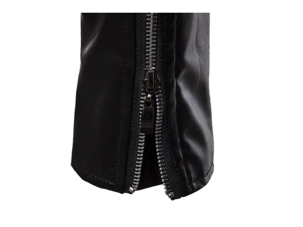 2024 Herbst/Winter Herren Europäische & Amerikanische Revers Reißverschluss Motorrad Lederjacke XY18