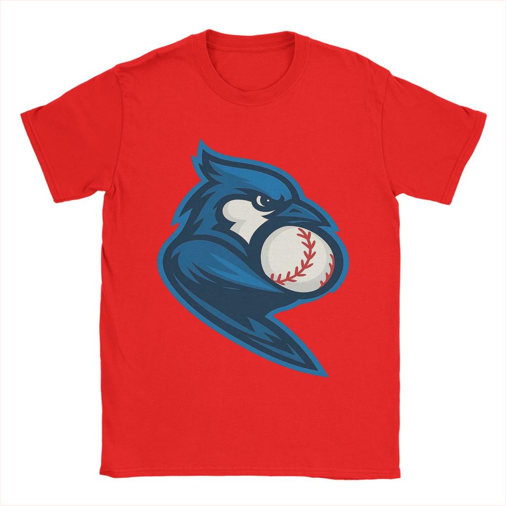 A BlueJaysBird Holding a Baseball TShirt for Unisex Fashion Pure Cotton Tees Crew Neck Short Sleeve T Shirt Printed Clothing