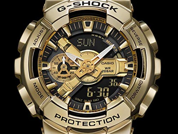 Casio Analog Digital G-Shock Men's Watch, Metal, Black, GM-110G-1A9