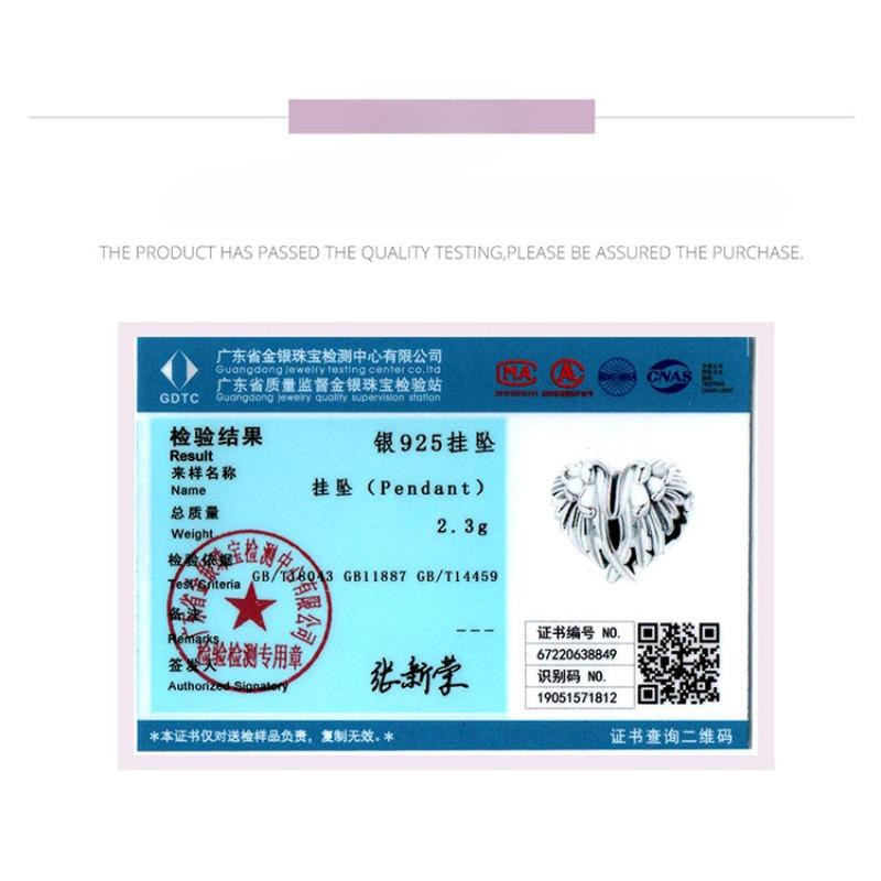 Love Wings Beaded Accessories, Guardian Meaning S925 Silver Bracelet Beads Loose Beads Scc2285